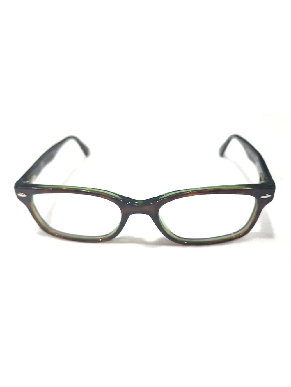 Ray Ban RB5286 2383 Tortoise Green Square Eyeglasses 51-18 135
